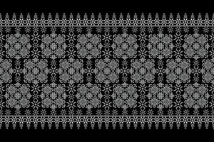 Geometric floral pattern illustration.flower ethnic pixel pattern,Aztec style,abstract background.design for texture,fabric,clothing,decoration,print,sarong. vector