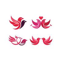 Valentine Couple Bird vector