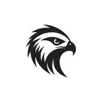 simple eye catching minimalist hawk bird silhouette, black and white, hawh bird, white background vector