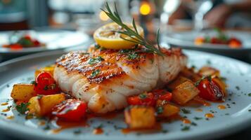 Gourmet Creation in Fine Dining Ambiance photo