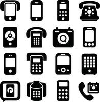 Cute 16 silhouette illustration phone looks wow vector