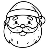 Santa Clause Face, Christmas Silhouette vector