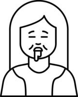 Drolling Line Icon vector