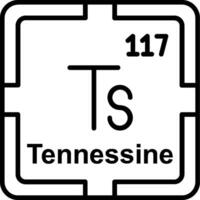 Tennessine Line Icon vector