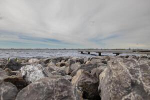 docks in a dutch town called rijnsaterwoude photo
