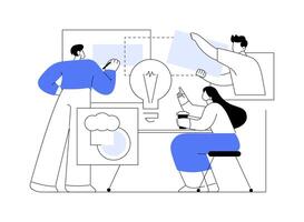 Draft a business plan abstract concept illustration. vector