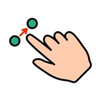 Touch pad icon. Index finger, doubleclick, decrease, increase, turn, rotation, approximation, press, Scrolling, click, arrow, sensor, turn. Zoom in, move, response time, x2 vector