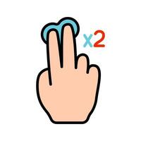 Touch pad icon. Index finger, doubleclick, decrease, increase, turn, rotation, approximation, press, Scrolling, click, arrow, sensor, turn. Zoom in, move, response time, x2 vector