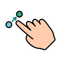Touch pad icon. Index finger, doubleclick, decrease, increase, turn, rotation, approximation, press, Scrolling, click, arrow, sensor, turn. Zoom in, move, response time, x2 vector