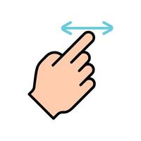 Touch pad icon. Index finger, doubleclick, decrease, increase, turn, rotation, approximation, press, Scrolling, click, arrow, sensor, turn. Zoom in, move, response time, x2 vector