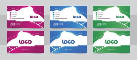 Easy To Use, Clean Modern Business Card Design Template. vector