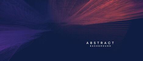 Abstract dark blue, purple geometric digital future technology flowing line background. Yellow-green-navy blue gradient wave lines texture web banner background for cover, header, poster, slide vector