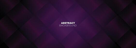Abstract Dark Purple-Pink Waving Lines Technology Background. Black-Violet Gradient With Glowing Lines Shiny Geometric Shape and Diagonal, for Brochure, Cover, Poster, Banner, Website, Header vector