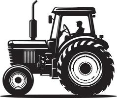 Tractor silhouette illustration isolated on a white background vector