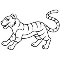 Dinofelis tiger runs icon vector
