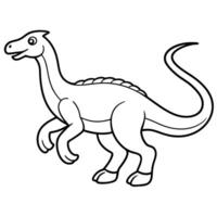Dreadnoughtus dinosaur runs icon vector