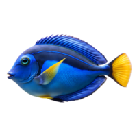 Blue Tang Surgeonfish isolated on a translucent background png