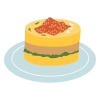 Causa limena chicken dish traditional in Peruvian cuisine vector