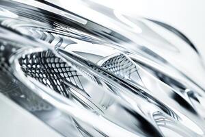 Abstract Nature of Car Headlights on White Background photo