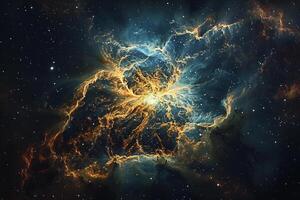 Cosmic Deep Space Crab Nebulwith Remnants of SupernovExplosion Background photo