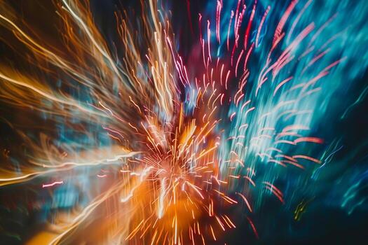 Abstract Experimental Dynamic HighSpeed Capture of Fireworks Background photo