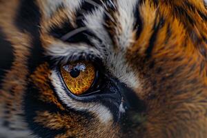 Tigers Eye Nature with Intensity and Highlighted by Striking Orange Hues in the nature background photo
