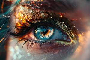 Ethereal Nature of fairys eye with delicate features and glow  nature background photo