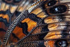 Patterns on Tortoiseshell Butterfly Shell Under Sunlight nature background photo