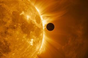 Serenity Mercurys Transit Across the Suns Disk Rare Astronomical Event Captured with Precision Background and Nature photo