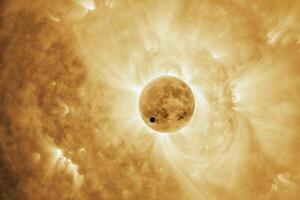 Serenity Mercurys Transit Across the Suns Disk Rare Astronomical Event Captured with Precision Background and Nature photo