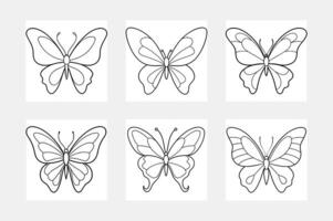The Ultimate Collection of Butterfly Line Art Illustration Designs vector