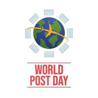 World Post Day design template good for celebration usage, World Post Day design. flat design. eps 10. vector