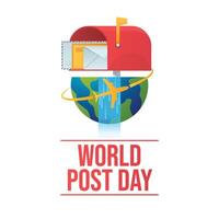 World Post Day design template good for celebration usage, World Post Day design. flat design. eps 10. vector
