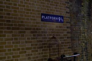 London UK 01.02.2023 The Famous Harry Potter Platform 9 34 in London, a Magical Portal to Hogwarts photo