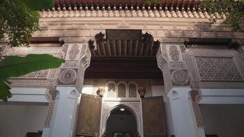 Marrakesh, Morocco - December 7, 2023 - Bahia Palace Palais Bahia - a Sprawling Complex of Gardens, Courtyards, and Rooms with Impressive Moroccan Architecture and Design video