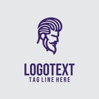 UrbanTrim linear men salon logo vector