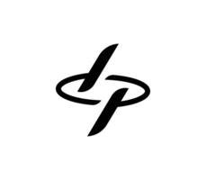 DP ambigram logo design, DP monogram modern and clean vector