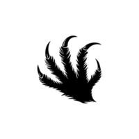 claw black simple on white background vector