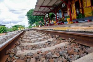 Photos of Prajantham Railway Station at Prajantham Prajantakham Subdistrict, Prachantakham District, Prachinburi Provinc, Thailand, shooting on 08 -19 - 2023