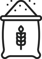 Wheat Flour icon vector image. Suitable for mobile apps, web apps and print media.