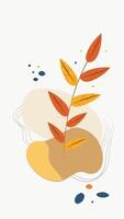 Autumn abstract illustration with copy space. For YouTube Shorts, Instagram Reels and Storys, Digital marketing backdrop, Business , corporate presentation, invitation vector
