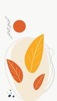 Autumn abstract illustration with copy space. For YouTube Shorts, Instagram Reels and Storys, Digital marketing backdrop, Business , corporate presentation, invitation vector