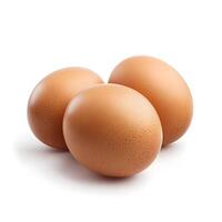 White Eggs in a Box, Isolated on a Clean White Background photo