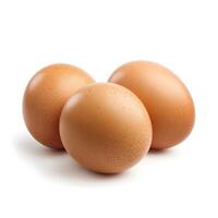 White Eggs in a Box, Isolated on a Clean White Background photo