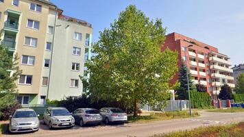Warsaw, Poland. 24 August 2024. Ursynow district intensive residential developments in this modern residential buildings and and wide streets with pedestrian and car traffic near Las Kabacki Forest. photo