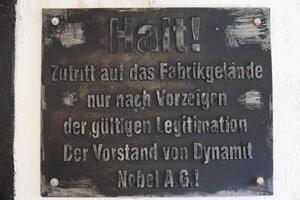 Ludwikowice Klodzkie, Poland - August 10th, 2024 - Sign at Third Reich dynamite factory - Nobel A.G. Molke Museum III photo