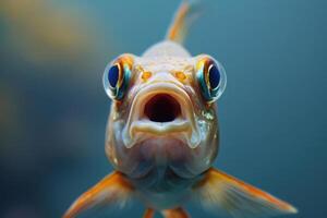Portrait of Shocked Fish with Surprised Eyes photo