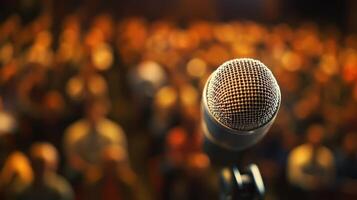 Various corporate settings for public speaking engagements. photo