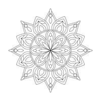 A seamless pattern of intrivate mandala coloring book page vector