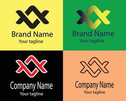 Mindful Abstract Business Logo - Four Different Designs and Illustrations of the Same Shape for Company-Institution-Association-Foundation etc. vector